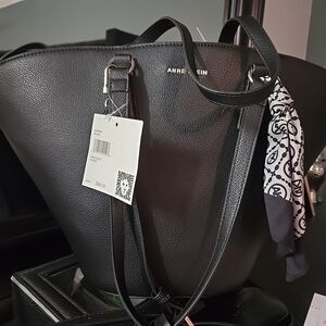 Anne Klein Elegant Black Tote Bag